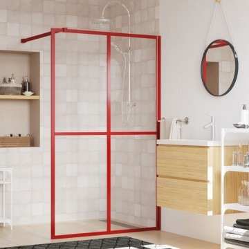 Paravan de duș walk-in roșu 118x195 cm sticlă ESG transparentă - Img 1