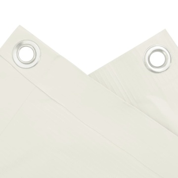 Paravan de grădină, alb, 500x120 cm, PVC - Img 4