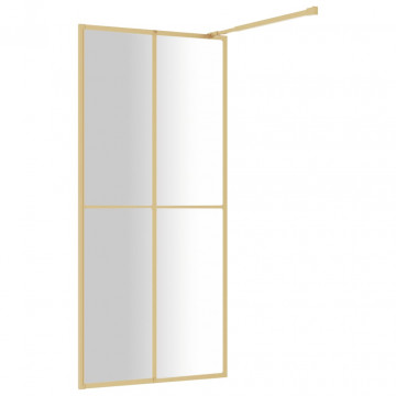 Paravan duș walk-in, auriu, 100x195 cm, sticlă ESG transparentă - Img 7
