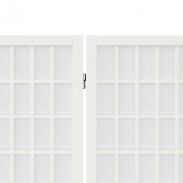 Paravan pliabil de cameră 3 panouri alb 120x170 cm stil japonez - Img 6