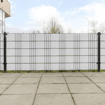 Paravane pentru balcon, 10 buc., alb, 255x19 cm, poliratan - Img 1