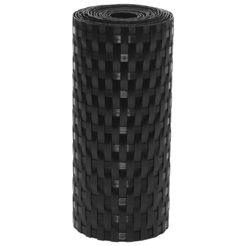 Paravane pentru balcon, 10 buc., negru, 255x19 cm, poliratan - Img 3