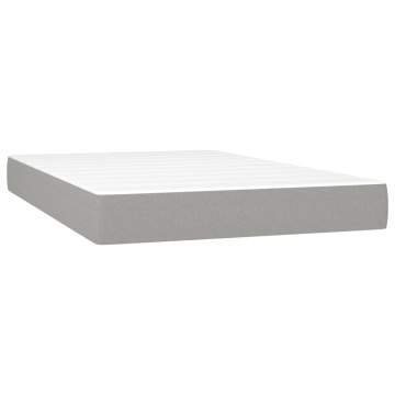 Pat box spring cu saltea, gri deschis, 120x200 cm, textil - Img 7