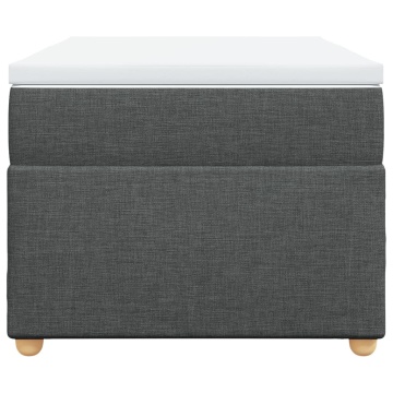 Pat box spring cu saltea, gri închis, 90x200 cm, textil - Img 4