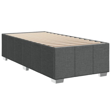 Pat box spring cu saltea, gri închis, 90x200 cm, textil - Img 7