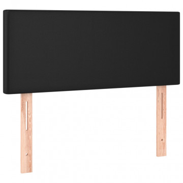 Pat box spring cu saltea, negru, 100x200 cm, piele ecologică - Img 5