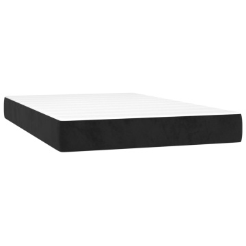Pat box spring cu saltea, negru, 120x200 cm, catifea - Img 7