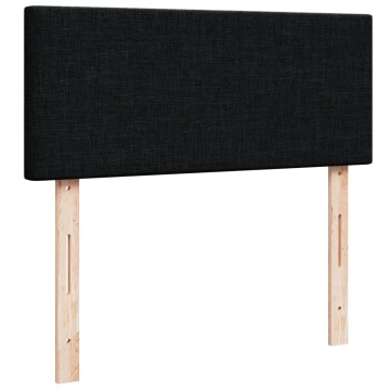 Pat box spring cu saltea, negru, 120x200 cm, textil - Img 6