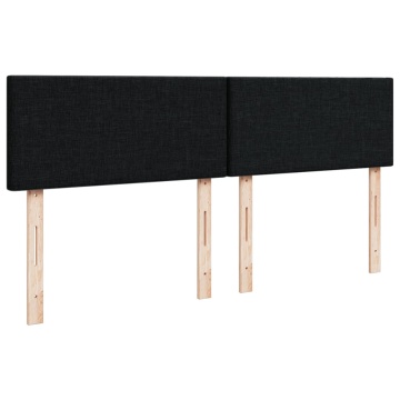 Pat box spring cu saltea, negru, 140x200 cm, textil - Img 6