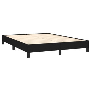 Pat box spring cu saltea, negru, 140x200 cm, textil - Img 4