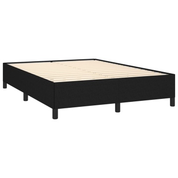 Pat box spring cu saltea, negru, 140x200 cm, textil - Img 4