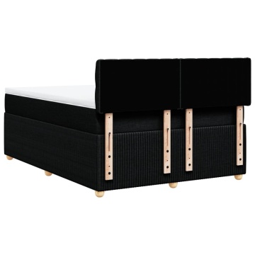 Pat box spring cu saltea, negru, 140x200 cm, textil - Img 5