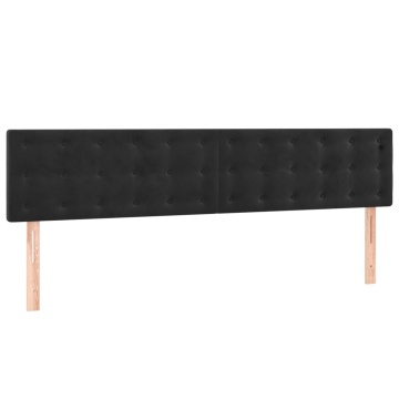 Pat box spring cu saltea, negru, 180x200 cm, catifea - Img 5