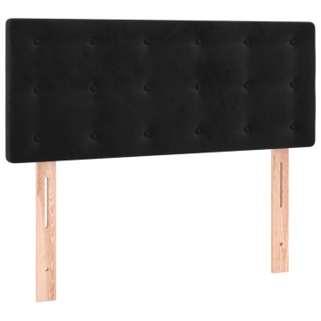 Pat box spring cu saltea, negru, 90x190 cm, catifea - Img 5