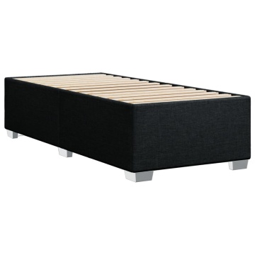 Pat box spring cu saltea, negru, 90x200 cm, textil - Img 7