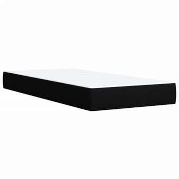 Pat box spring cu saltea, negru, 90x200 cm, textil - Img 7
