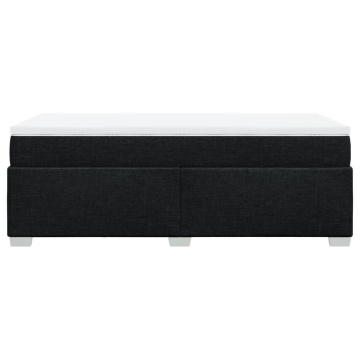 Pat box spring cu saltea, negru, 90x200 cm, textil - Img 7