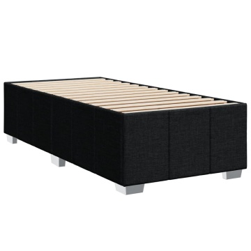 Pat box spring cu saltea, negru, 90x200 cm, textil - Img 7
