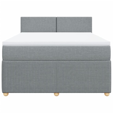 Pat continental, gri deschis, 140x200 cm, material textil - Img 4