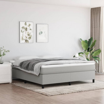 Pat continental, gri deschis, 180x200 cm, material textil - Img 1