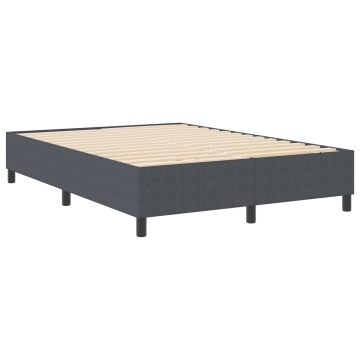 Pat cu arcuri Box Culoare gri închis 140x200 cm Fabrică corduroy - Img 3