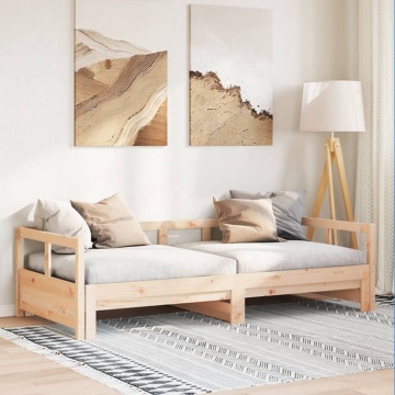 Pat de zi fără saltea, 80x200 cm, lemn masiv pin - Img 1
