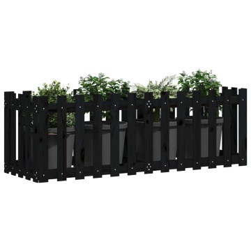 Pat înălțat grădină design gard 150x50x50 cm lemn de pin tratat - Img 3
