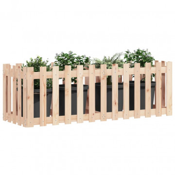 Pat înălțat grădină design gard 150x50x50 cm lemn de pin tratat - Img 3
