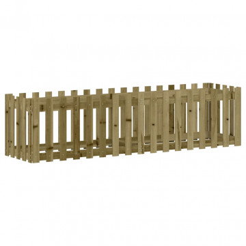 Pat înălțat grădină design gard 200x50x50 cm lemn impregnat pin - Img 4