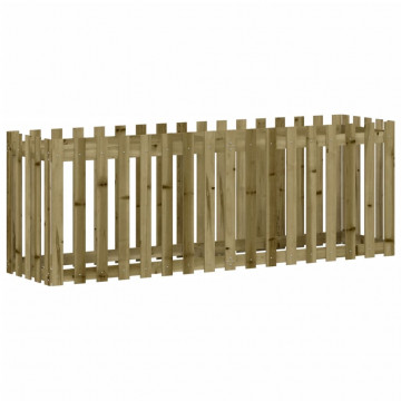Pat înălțat grădină design gard 200x50x70 cm lemn impregnat pin - Img 4