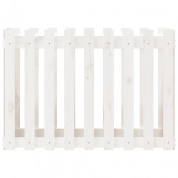 Pat înălțat grădină design gard alb 100x50x70cm lemn pin tratat - Img 8