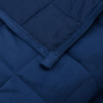 Pătură cu greutăți, albastru, 155x220 cm, 7 kg, material textil - Img 6