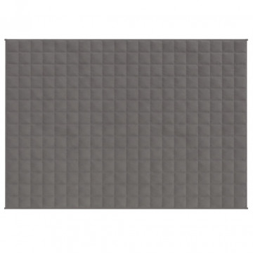 Pătură grea, gri, 152x203 cm, 7 kg, material textil - Img 3