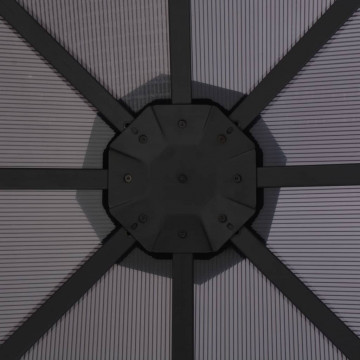 Pavilion cu acoperiș, negru, 3 x 3 m, aluminiu - Img 3