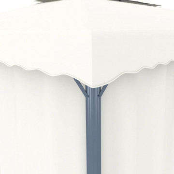 Pavilion cu perdea, alb crem, 3 x 3 m, aluminiu - Img 6