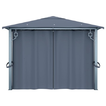 Pavilion cu perdele, antracit, 400 x 300 cm, aluminiu - Img 6