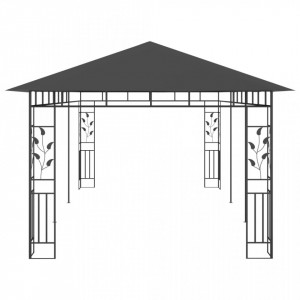 Pavilion cu plasă anti-țânțari, antracit, 6 x 3 x 2,73 m - Img 4