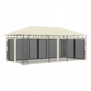 Pavilion cu plasă anti-țânțari, crem, 6 x 3 x 2,73 m - Img 1