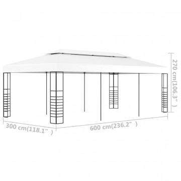 Pavilion marchiză, alb, 6 x 3 m - Img 4