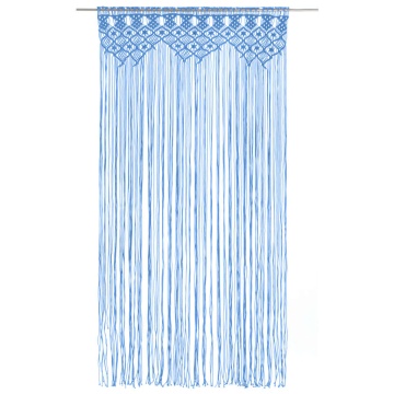 Perdea macrame, albastru, 140 x 240 cm, bumbac - Img 2