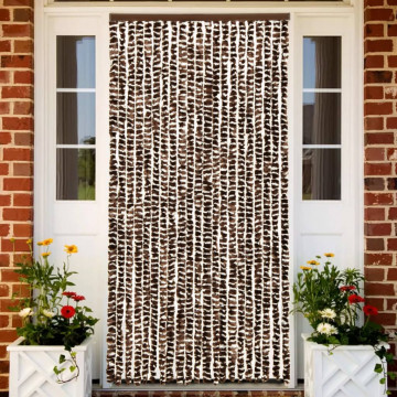 Perdea pentru insecte, maro și alb, 56 x 185 cm, chenille - Img 2