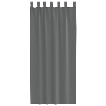 Perdele voal cu bucle 2 buc Gri închis 140x225 cm - Img 4