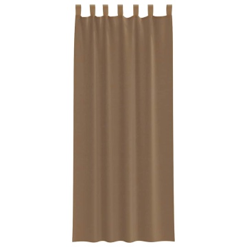 Perdele Voile cu Bucle 2 buc Maro Deschis 140x260 cm - Img 4