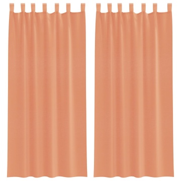 Perdele Voile cu Bucle 2 buc Terracota 140x225 cm - Img 2