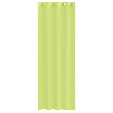 Perdele Voile cu Oeje 2 buc Verde măr 140x300 cm - Img 4