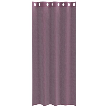 Perdele Voile cu Oeli 2 buc Violet 140x245 cm - Img 4