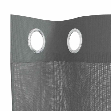 Perdele Voile cu Oelii 2 buc Gri Inchis 140x245 cm - Img 8