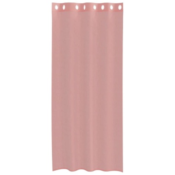 Perdele Voile cu Oelii 2 buc Roz 140x245 cm - Img 4