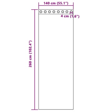 Perdele Voile cu Oelii 2 buc Violet 140x260 cm - Img 7