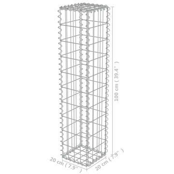 Perete gabion cu capace, 20x20x100 cm, oțel galvanizat - Img 6